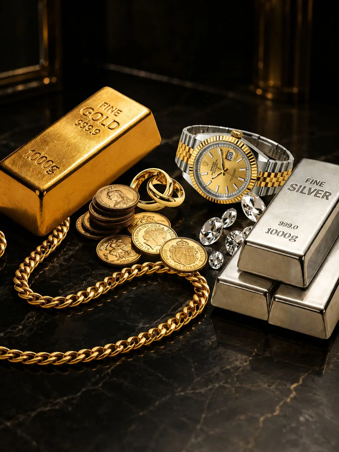 Lingotti oro e contanti